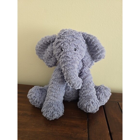 Jellycat London Fuddlewuddle Blue Gray Elephant 8” Plush Stuffed Animal Lovey - Picture 1 of 5